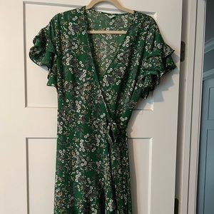 Max studio green floral dress